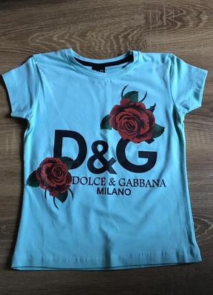 Футболка dolce&gabbana на дівчаток 98,104,110,116.
