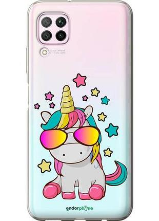 Чохол на huawei p40 lite єдиноріг в окулярах "4879u-1887-10746"