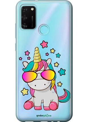 Чохол на huawei honor 9a єдиноріг в окулярах "4879u-1900-10746"