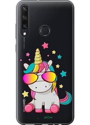 Чехол на huawei y6p единорог в очках "4879u-1952-10746"