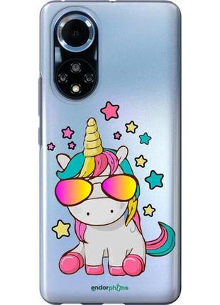 Чехол на huawei nova 9 единорог в очках "4879u-2504-10746"