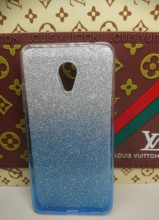 Чехол блёстки для meizu m6