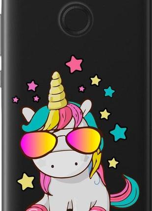 Чехол на huawei nova 2 единорог в очках "4879u-1021-10746"