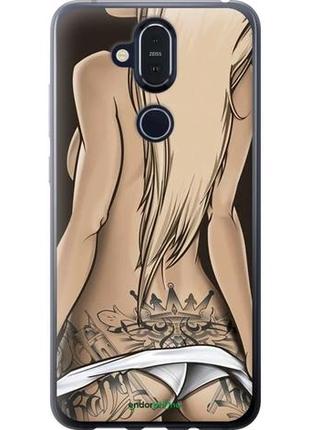 Чехол на nokia 8.1 девушка с татуировкой "2735u-1620-10746"
