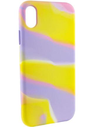 Чехол silicone case full aquarelle для apple iphone x / xs (5.8")2 фото
