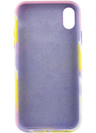 Чехол silicone case full aquarelle для apple iphone x / xs (5.8")3 фото