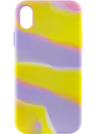 Чехол silicone case full aquarelle для apple iphone x / xs (5.8")