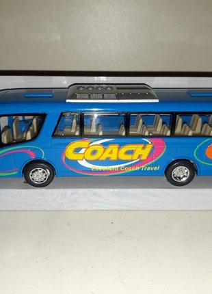 Машинка іграшкова автобус kinsmart інерційний 1:32 синій