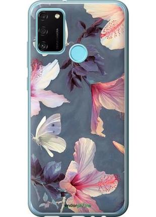 Чехол на huawei honor 9a нарисованные цветы "2714u-1900-10746"
