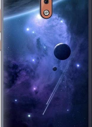 Чехол на nokia 2.1 планеты в синем космосе "171u-1532-10746"