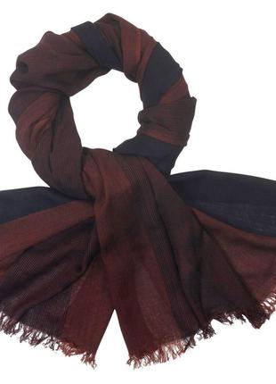 Чоловічий шарф 100% віскоза чорний з коричневим lindenmann fare104-001