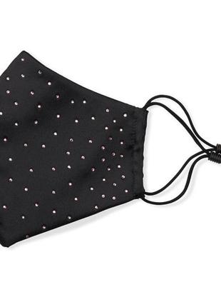 Многоразовая защитная тканевая маска victoria’s secret pink rhinestones reusable mask black