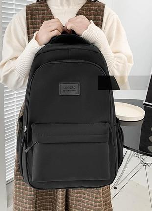 Рюкзак jinisiao мужской женский детский школьный портфель черный