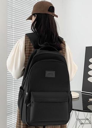 Рюкзак jinisiao мужской женский детский школьный портфель черный