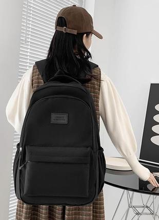 Рюкзак jinisiao мужской женский детский школьный портфель черный