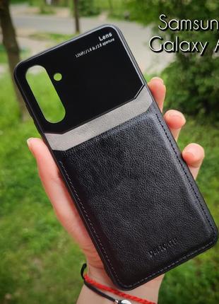 Чехол кожаний lens для телефона samsung galaxy a13 a135 чохол на самсунг а13 бампер кожа