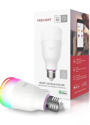 Розумна світлодіодна лампа yeelight smart led bulb (color) with voice control / 10wн