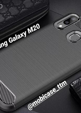 Чехол ipaky carbon для телефона samsung galaxy m20 sm-m205f защита на самсунг гелекси м20 бампер протиударный2 фото