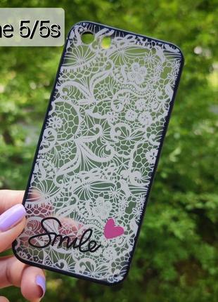 Чехол для iphone 5/5s  кружевний чохол на айфон надійний захист  на телефон iphone на 5/5s