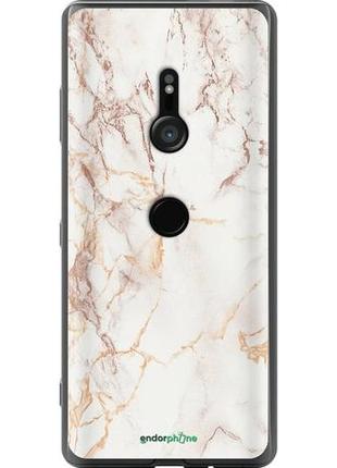Чехол на sony xperia xz3 h9436 белый мрамор "3847u-1540-10746"