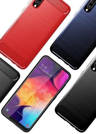 Чехол ipaky carbon для телефона samsung galaxy a50 sm-а505f защита на самсунг гелекси а50 бампер протиударный5 фото