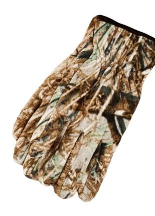 Перчатки мужские флисовые плотные осень-зима размер 11 камуфляж5 фото