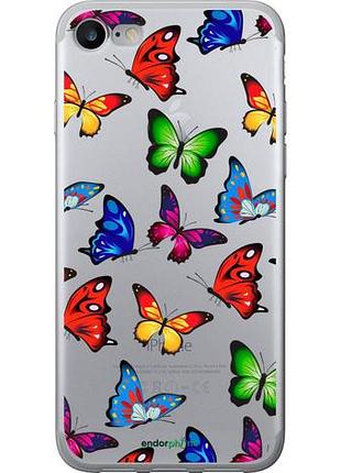 Чехол на iphone se 2020 красочные мотыльки "4761u-2013-10746"