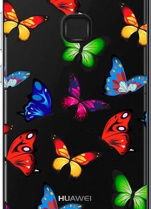 Чехол на huawei p10 lite красочные мотыльки "4761u-896-10746"1 фото