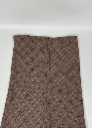 Шерстяная длинная юбка missoni italy в клетку коричневая оригинал размер m - l2 фото