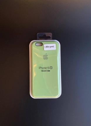 Чохол apple silicone case iphone 6, iphone 6s mint green