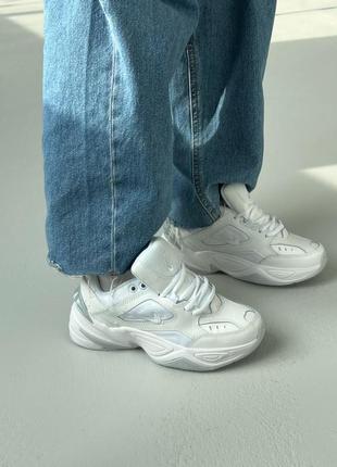 Женские кожаные кроссовки nike m2k tekno ✨ white найк м2к техно текно