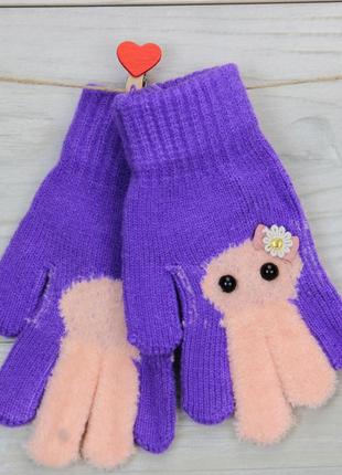 Перчатки детские осень 5-8 лет девочка 16,5х6х6,5 см