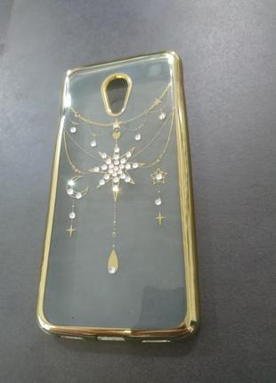 Чохол-накладка u-print для meizu m3s зі стразами