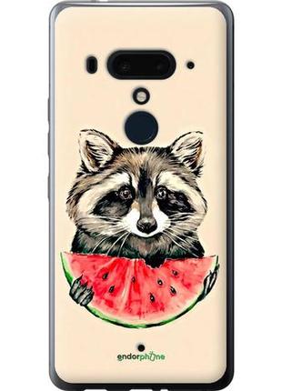 Чехол на htc u12 plus енотик с арбузом "4605u-1712-10746"