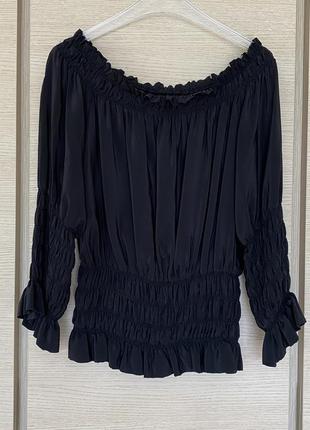 Шовкова блуза в стилі бохо преміум бренд apart розмір 44-46