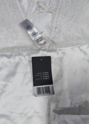 Шикарна ❤️ ночная рубашка неглиже бело жемчужная гипюр кружево esmara пеньюар5 фото