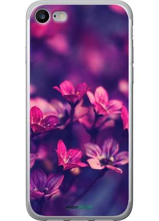 Чохол на iphone 5, 5s, se пурпурові квіти "2719u-2013-10746"