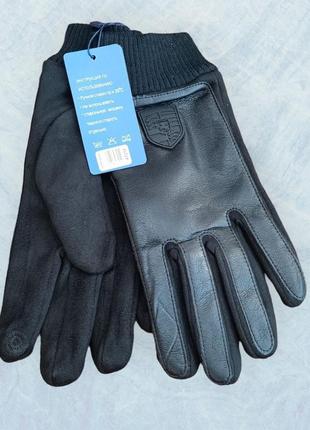 Перчатки мужские сенсорные спорт экокожа + спандекс осень-зима размер 11 модель 1