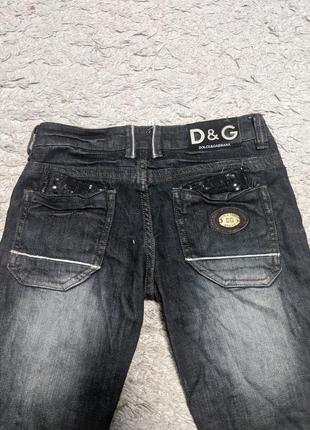 Крутые винтажные джинсы d&g, size 28, made in italy, селёвид, полупояс 35 бедра 45 длина от пояса 100, ширина штанины 17