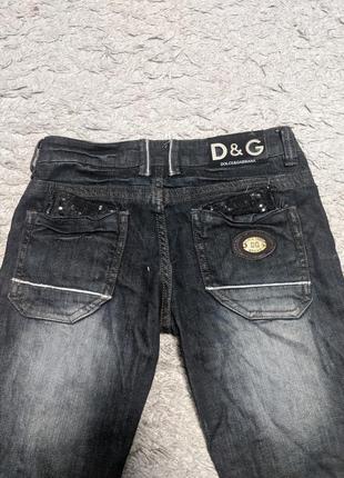 Крутые винтажные джинсы d&amp;g, size 28, made in italy, селёвид, полупояс 35 бедра 45 длина от пояса 100, ширина штанины 171 фото