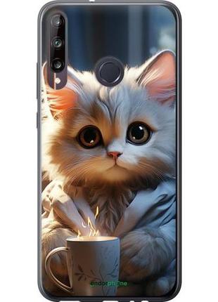 Чехол на huawei p40 lite e white cat "5646u-1875-10746"