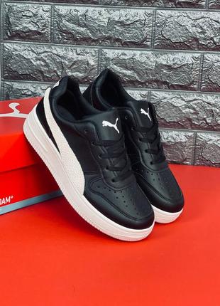 Женские кроссовки puma capucha черные кожаные кроссовки пума