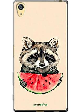 Чехол на sony xperia z5 e6633 енотик с арбузом "4605u-274-10746"