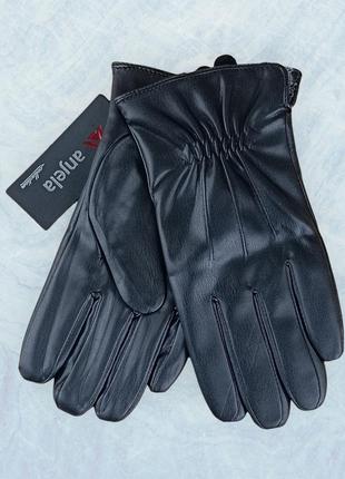 Перчатки мужские экокожа на меху осень-зима размер 10 модель 1