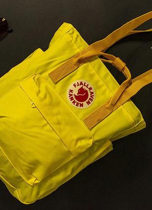 Рюкзак- сумка kanken жовтого кольору розмір 45х27х12 см