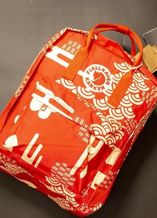 Рюкзак великий різнокольоровий kånken art червоний розмір 38*28*14см