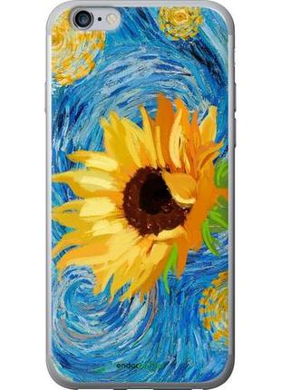 Чохол на iphone 6 plus квіти жовто-блакитні "5308u-48-10746"