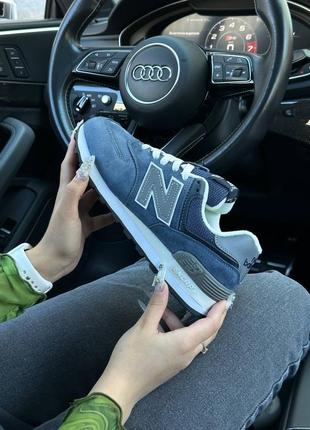 Жіночі кросівки new balance 574 blue нью беланс синього кольору3 фото