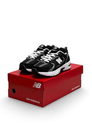 Женские кроссовки new balance 530 black white grey premium