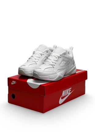 Женские кроссовки nike m2k tekno prm all white grey#найк